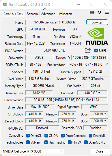 RTX 3060Ti 5