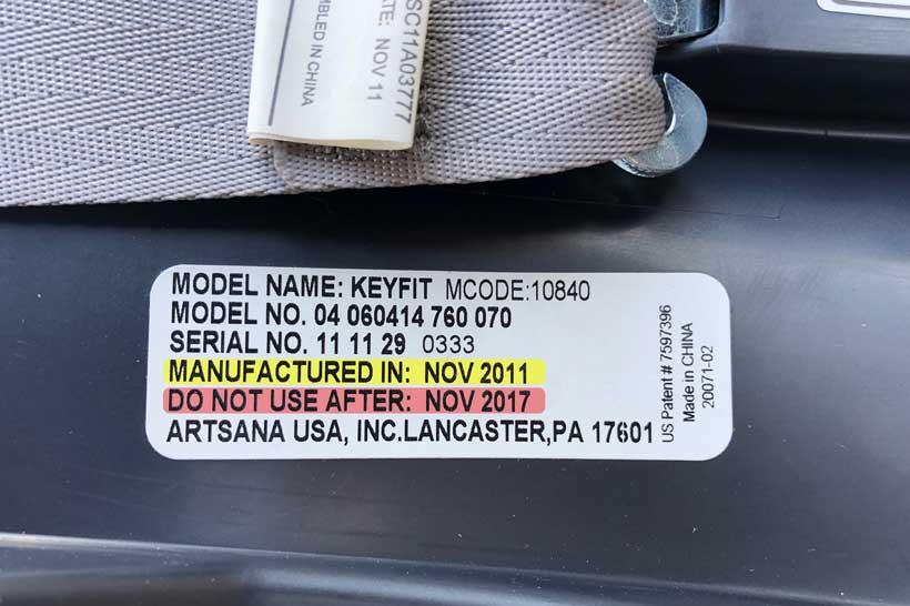 expired car seat