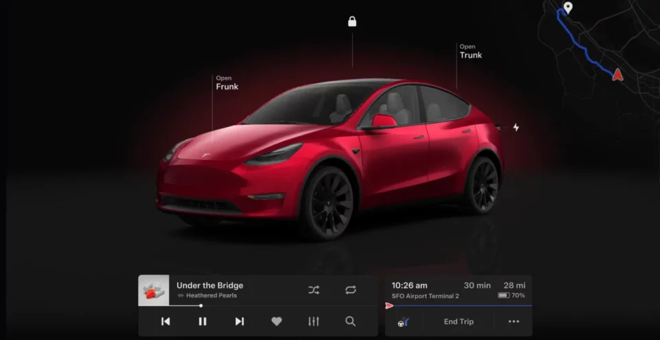 Tesla new UI 2024